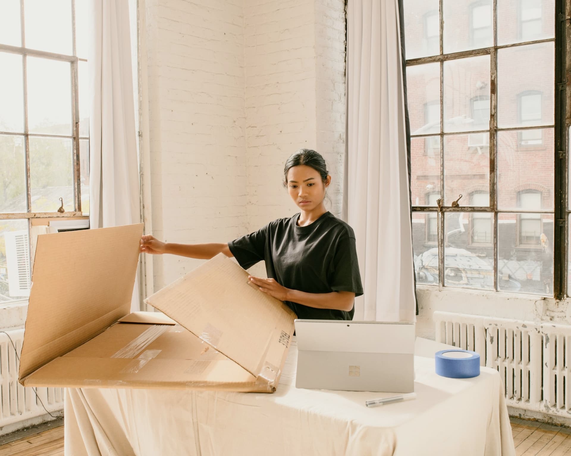 An online seller's products and packaging